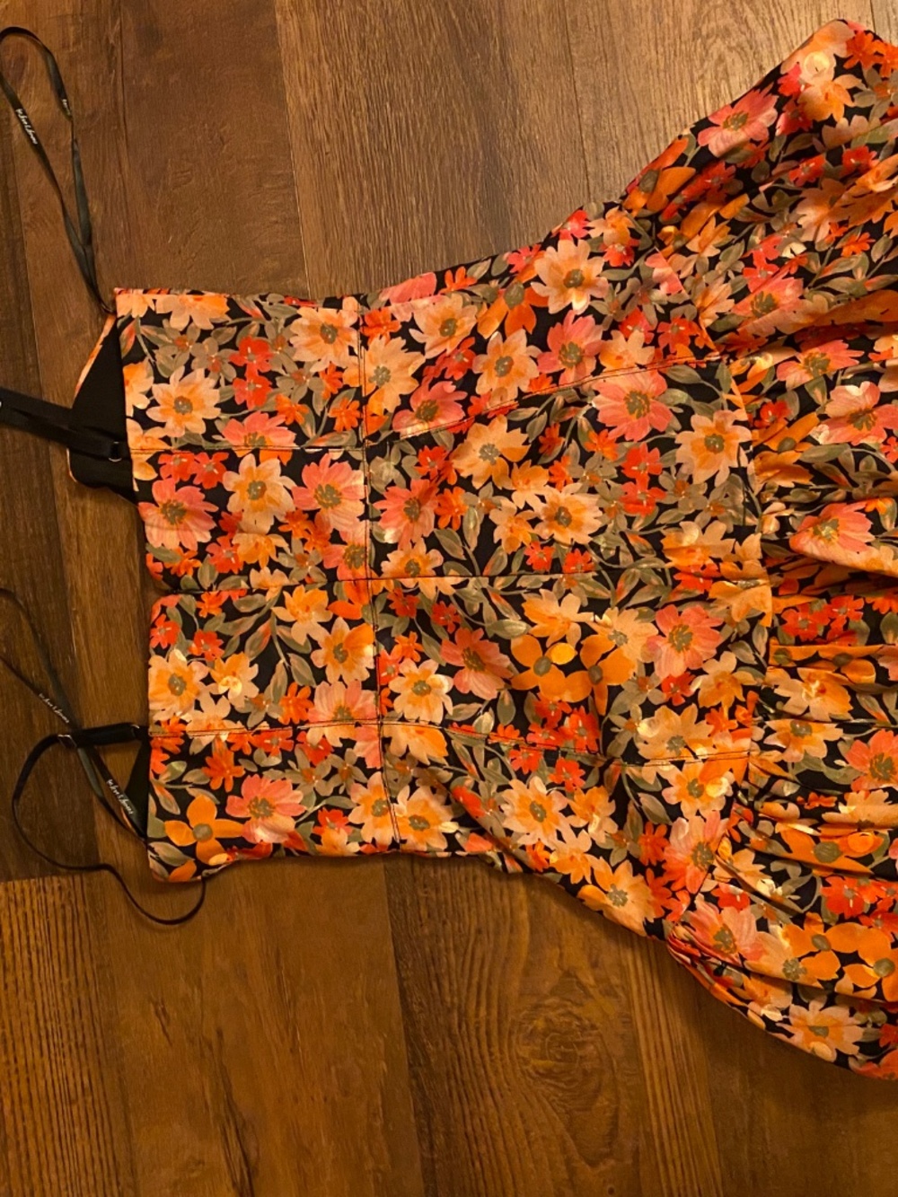 FREE PEOPLE X FOR LOVE & LEMONS Sz MEDIUM SYLVIE MINI DRESS PLUNGE BUBBLE HEM - Picture 4 of 4